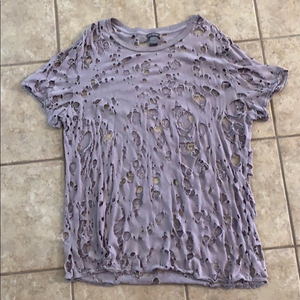 Oversized distressed T-shirt